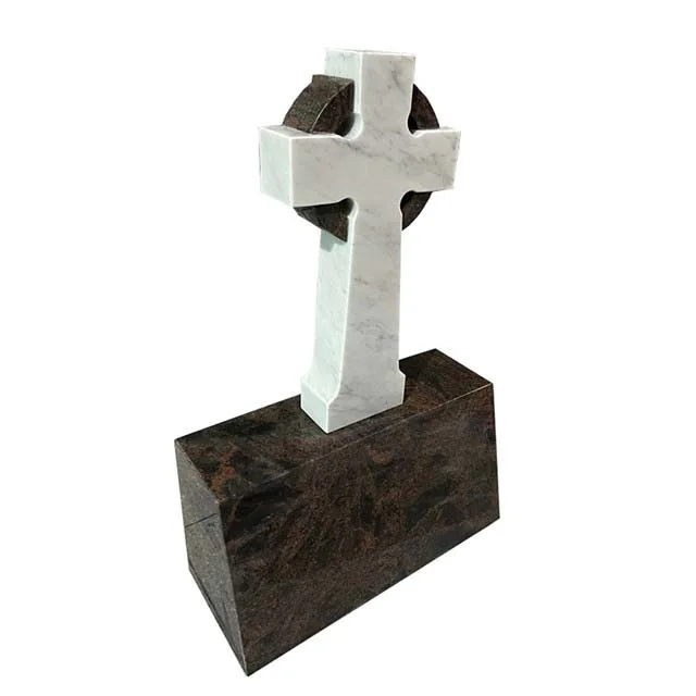 Ireland Celtic Cross Memorial White Marble Monument