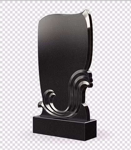 Monumento da Rússia em granito preto com design vertical